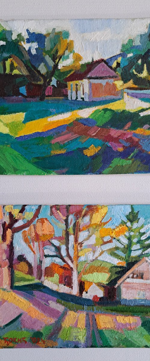 Set of two paintings, 13 by Maja Đokić Mihajlović