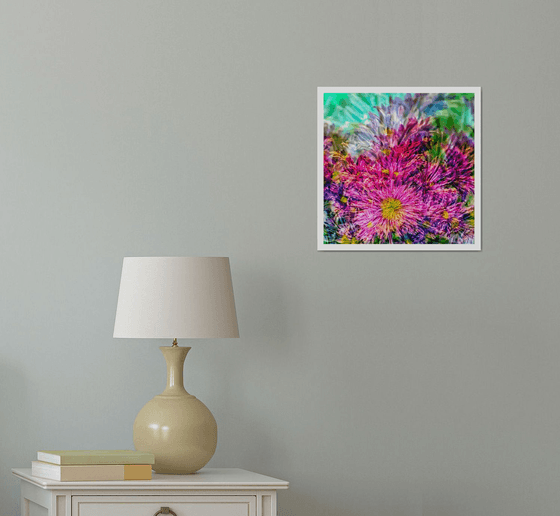 Abstract Flowers #9. Limited Edition 1/25 12x12 inch Photographic Print.