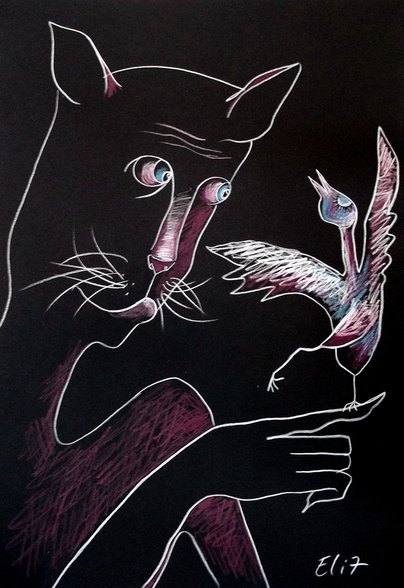 Surrealistic Pencil Drawing , The Last Song By Elisheva Nesis, 9 X 13, Artwork For Sale On Artfinder