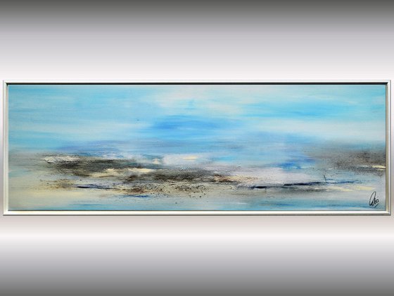 Mystical Landscape - Abstract- Painting- Acrylic Canvas Art - Wall Art - Framed Art - Blue Art - Modern Art