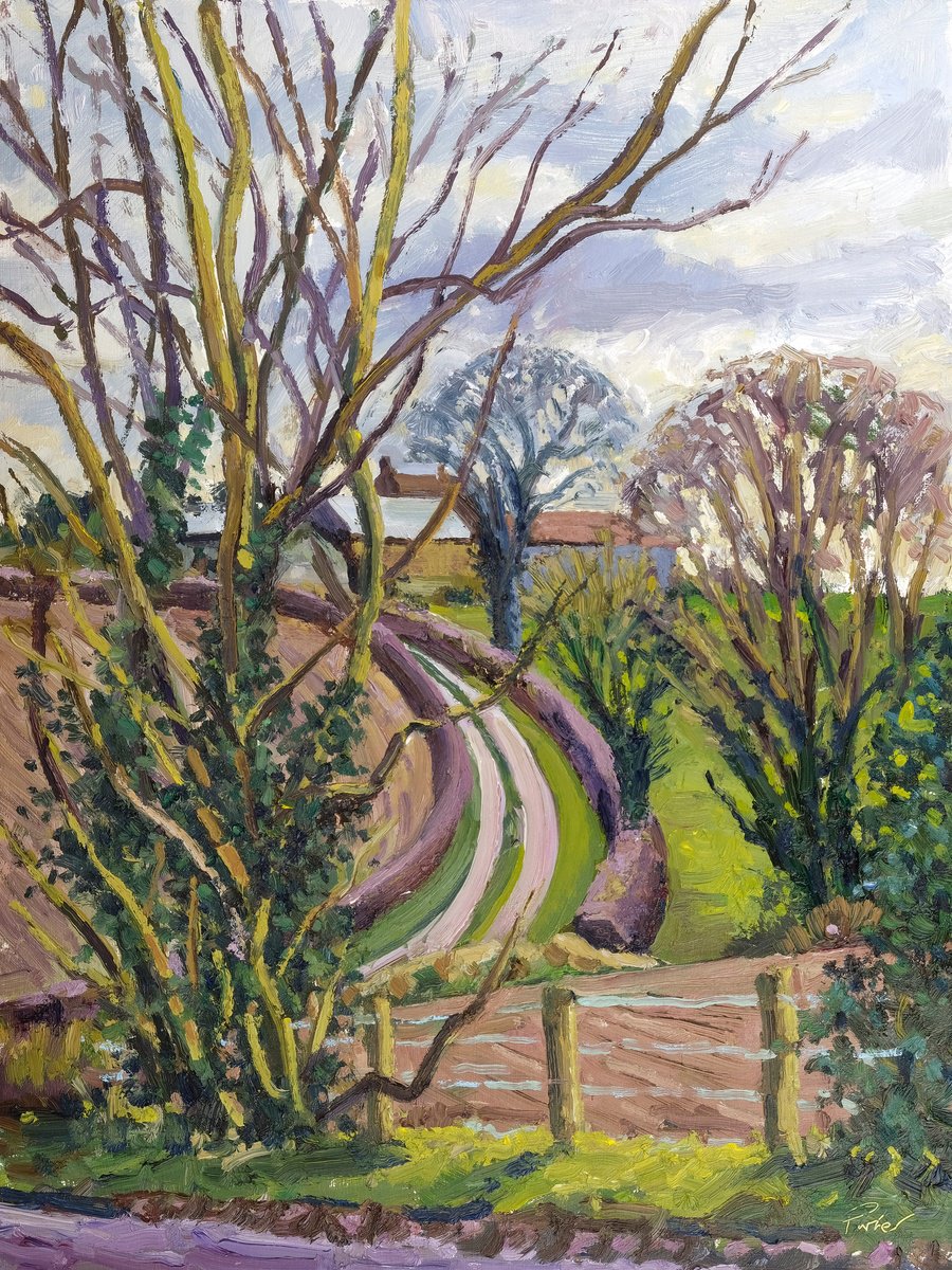 Expressive Landscape Oil Painting By Jeff Parker, 12 X 16, High Hill Farm, Original Artwork