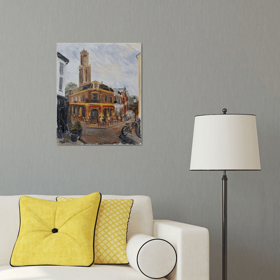 Dutch Street Cafe and Domtoren Utrecht