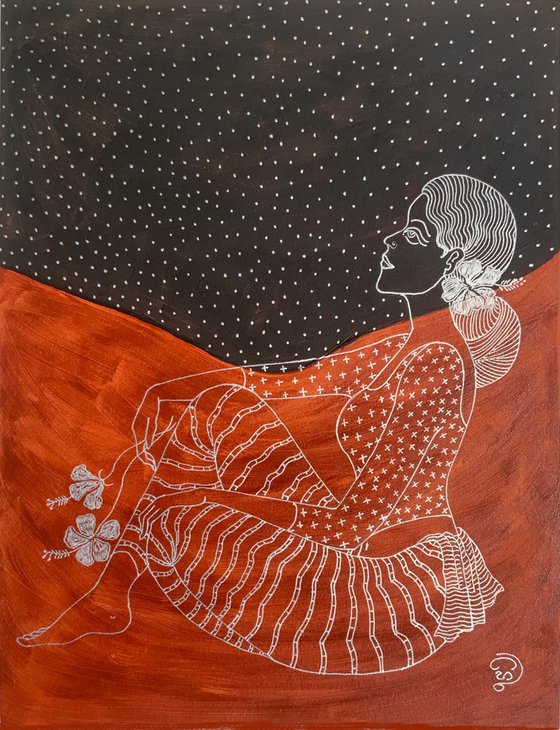 STAR GAZING WITH HIBISCUS