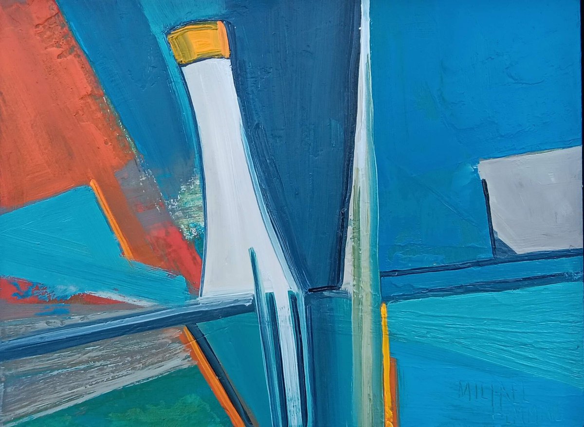 Abstract Landscape Oil Painting By Michael Hemming, 9 X 7", Around The Needles, Original Artwork