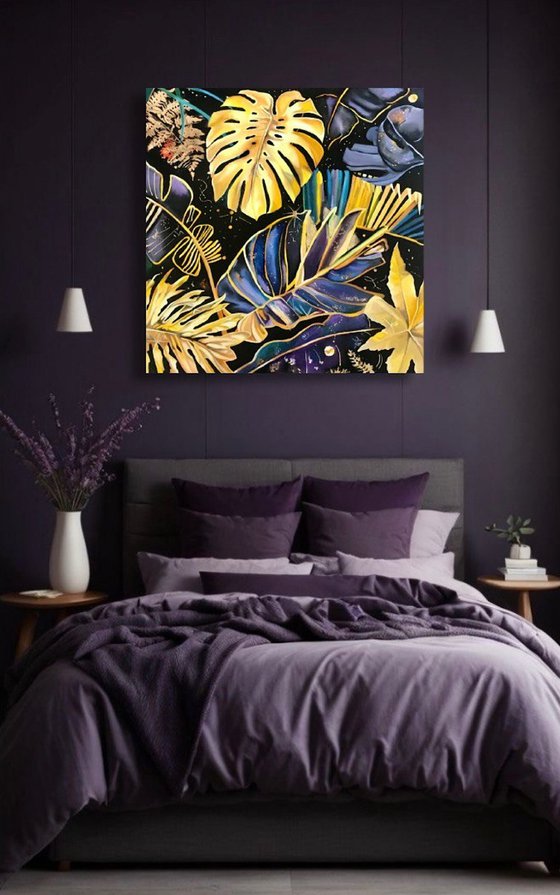 Space jungle original artwork.