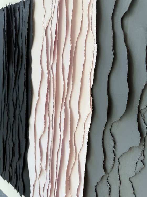 Minimalist Black and Gray Textured Abstract