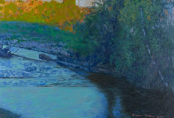 Quiet evening. The Kynok River