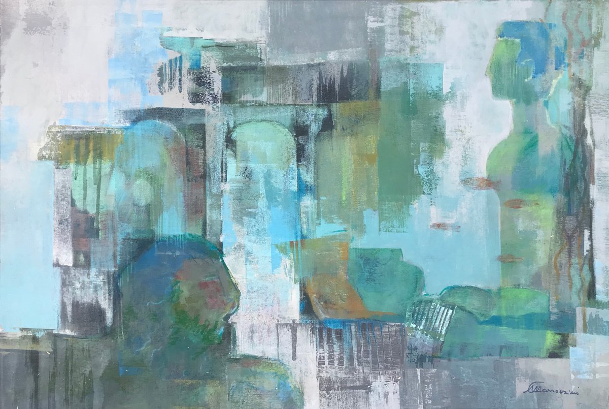 Expressive Painting , Il Giardino Muto By Marcello Carrozzini, 31 X 21, Artwork For Sale On Artfinder