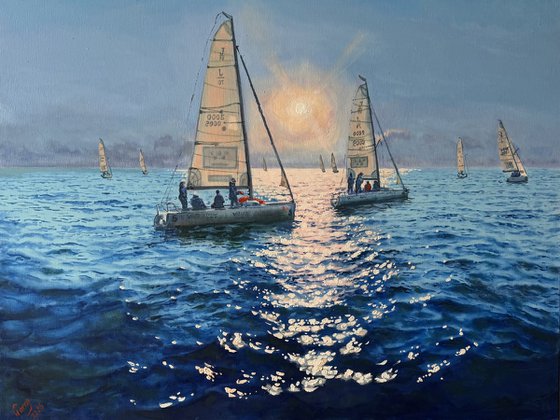 Seascape with Sailboats 50