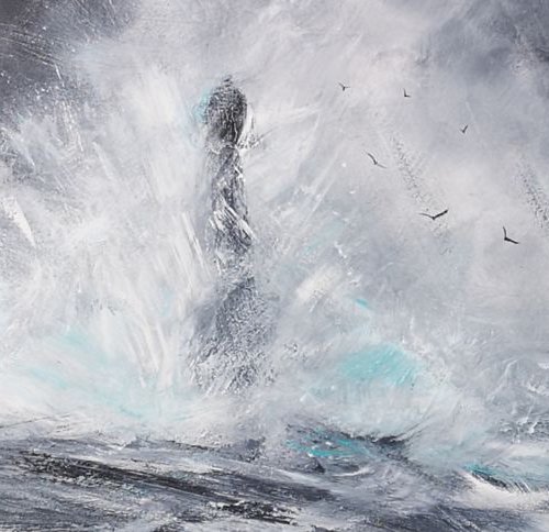 Seascape - Surf at the Lighthouse by Mel Graham
