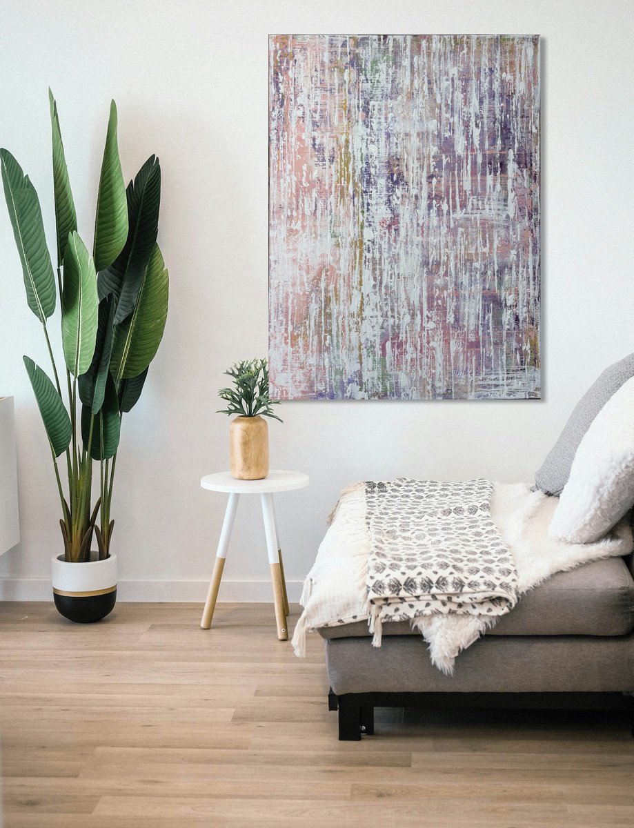 Organic Abstract Acrylic Painting By Paul Baaske, 30 X 40", Water, Original Artwork