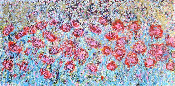 Cherry Red Poppy Meadow