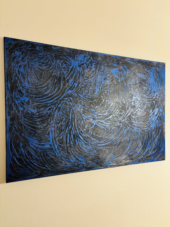 Blue waves 80x120x2 cm