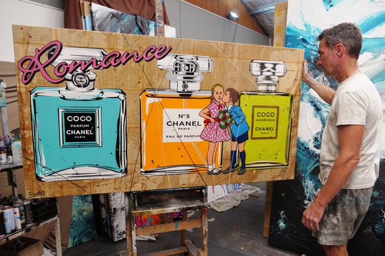 Romantic Chanel 190cm x 100cm Book Page Urban Pop Art