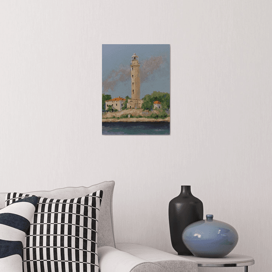 Savudria lighthouse in Croatia. Adrriatic sea