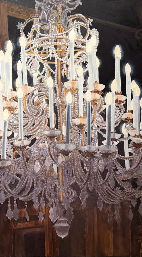 Chandelier at the Royal Palace Torino by Sandra Bryant