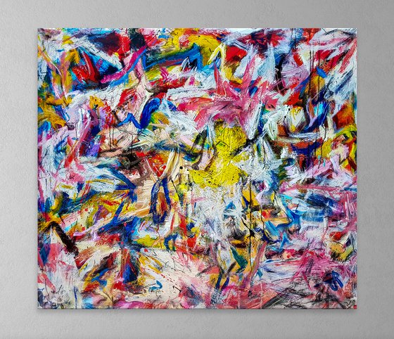 -Auctions- Abstract Expressionism painting In the style of Willem de Kooning by Retne