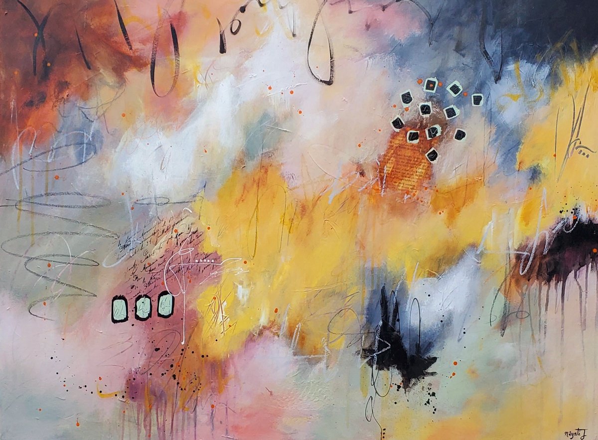 Abstract Acrylic Painting By Niyati Jiwani, 40 X 30", Sublime Serenity, Original Artwork