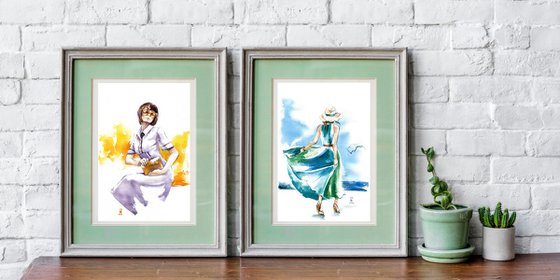 Diptych 'Fashion Women.'