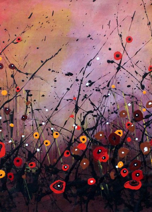 Autumn Melodies  - Large original abstract painting by Cecilia Frigati