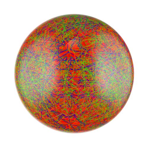 Red Pollock sphere by Mattia Paoli