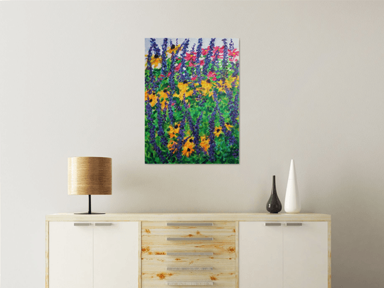 Flower Festival I /  ORIGINAL ACRYLIC PAINTING