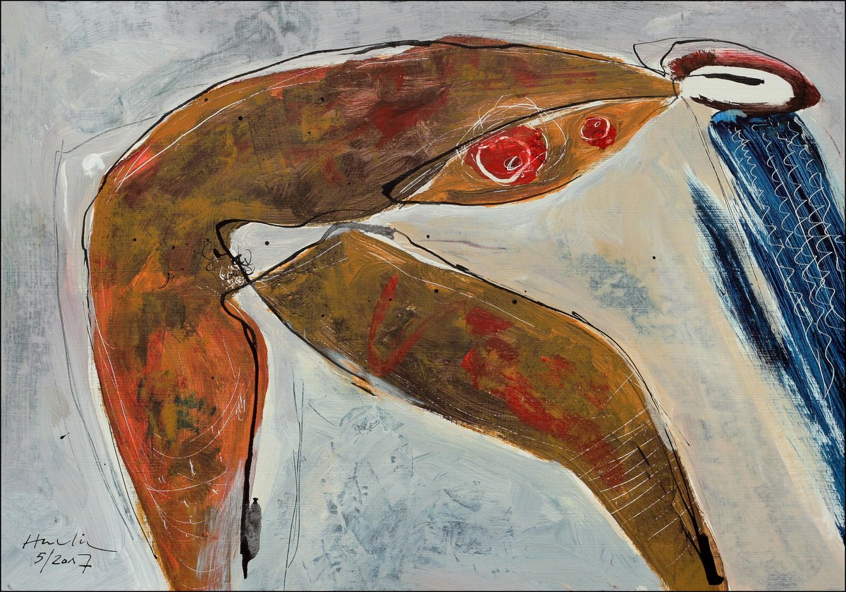 Portrait Acrylic Painting By Jiri Havlik, 20 X 14, Jane, Original Artwork