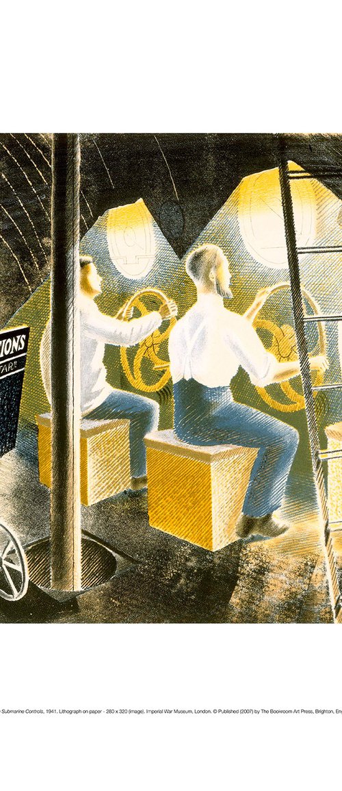 Men Operating Submarine Controls (1941) by Eric Ravilious