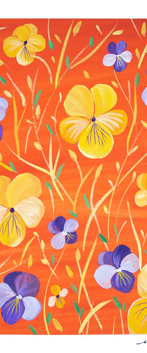 Pansy floral by Enya Todd