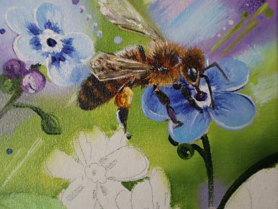 Bee Painting Small Art