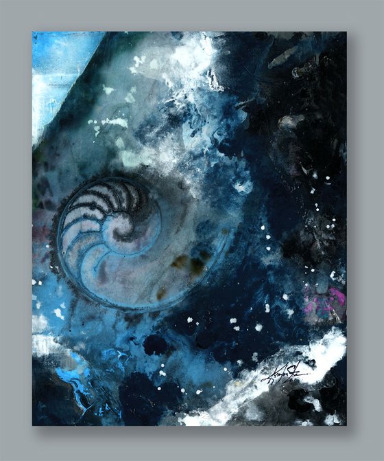 Sea Dreams 5 - Nautilus Shell Painting by Kathy Morton Stanion