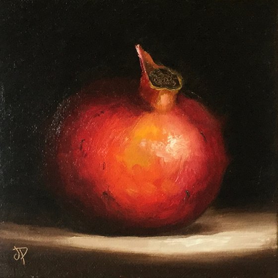 lone Pomegranate still life