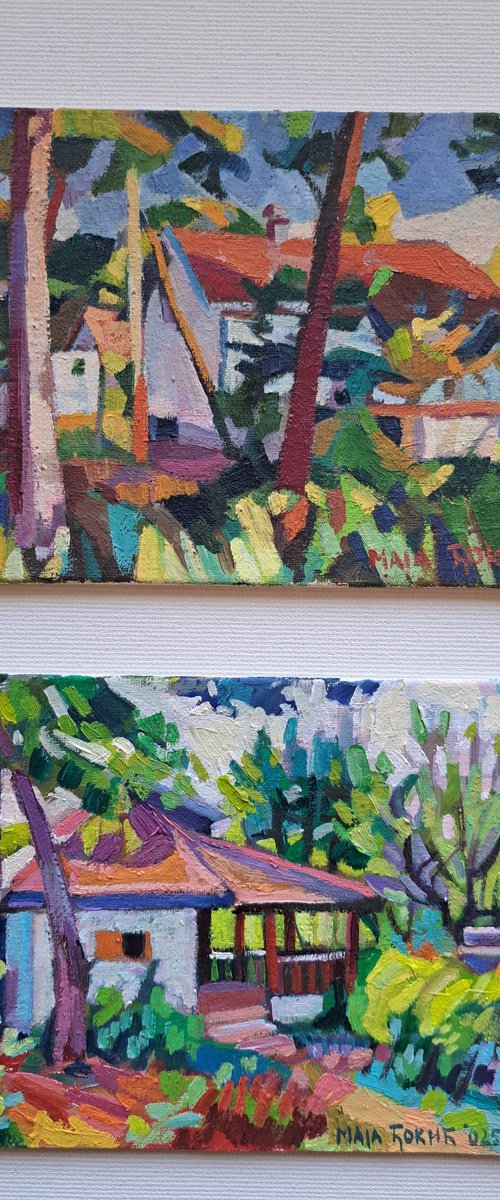 Set of two paintings 3 by Maja Đokić Mihajlović