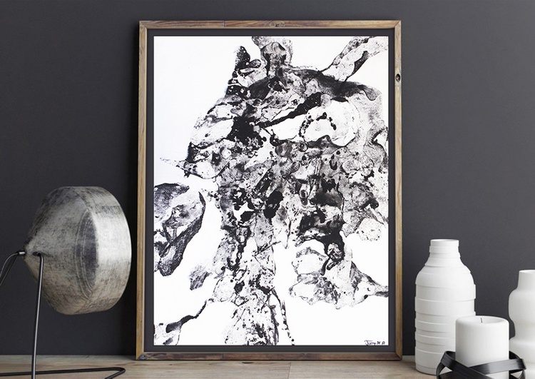 Black and White Wall Hanging, Modern Wall Decor, | Artfinder