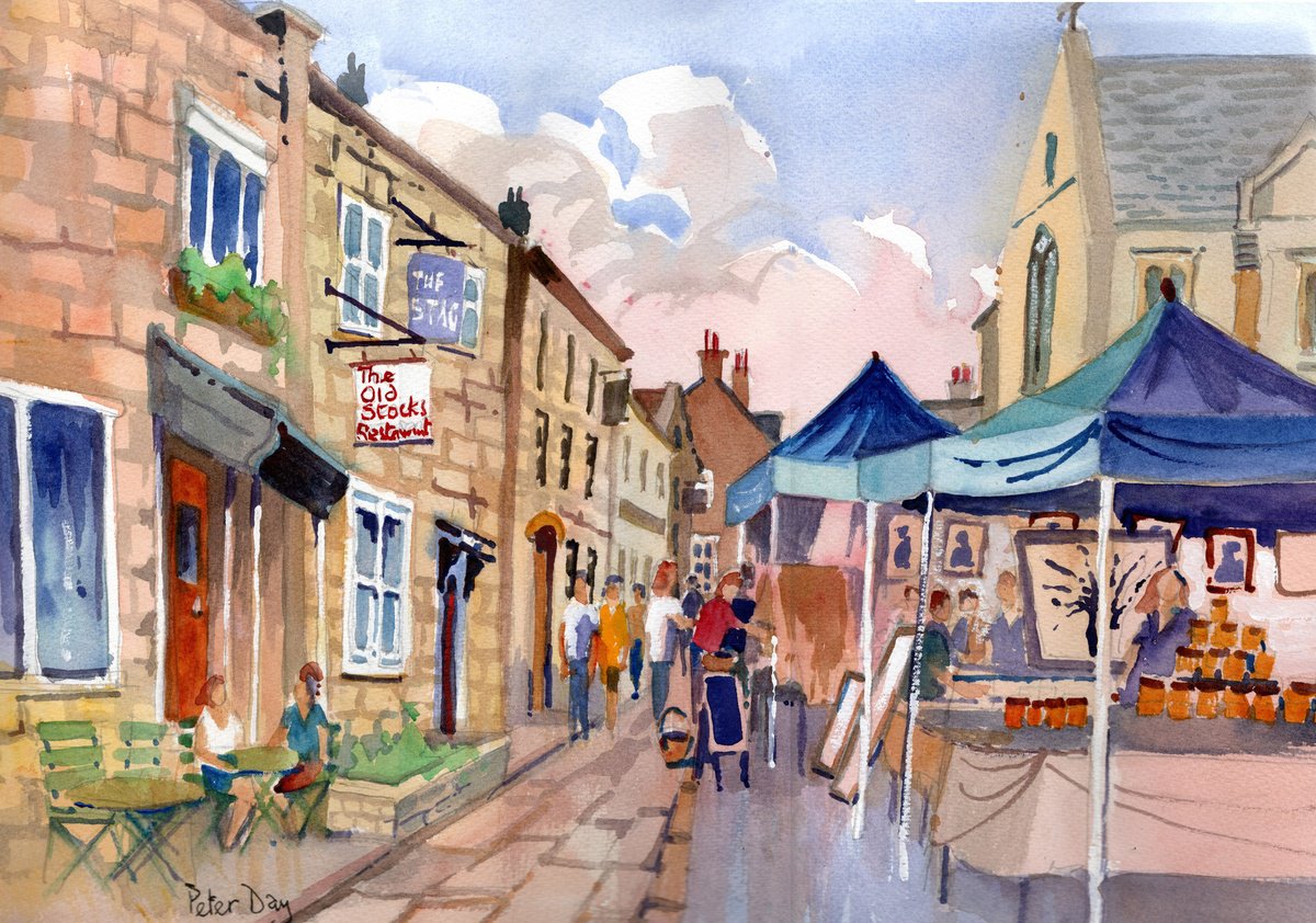 Market Day, Stow on the Wold, Cotswolds by Peter Day