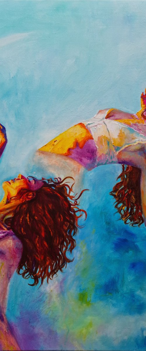 Untitled on blue by Wedad Alamin
