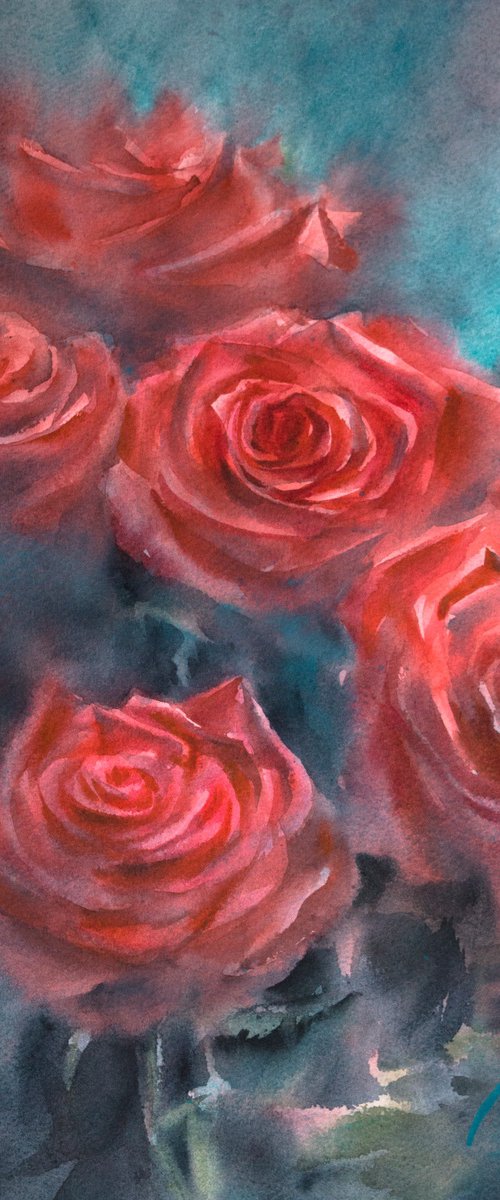 Roses by Lida Duchnewitsch