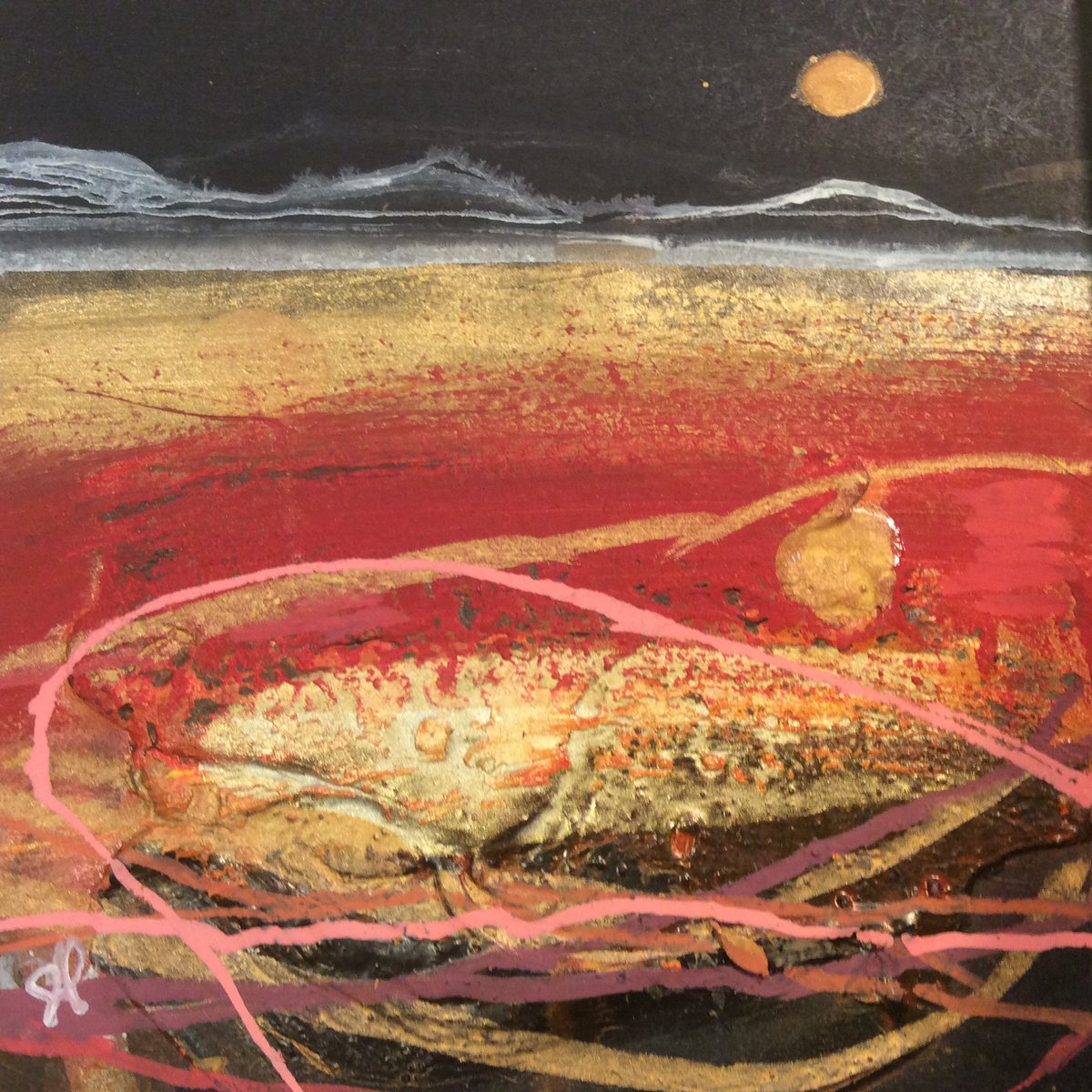 Gold moon II by Gwen Fleming