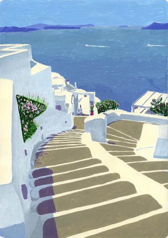 Santorini, Greece | A4 11.7x8.3in (21x30 cm)