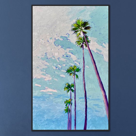 Vanilla sky with palms 32-20in