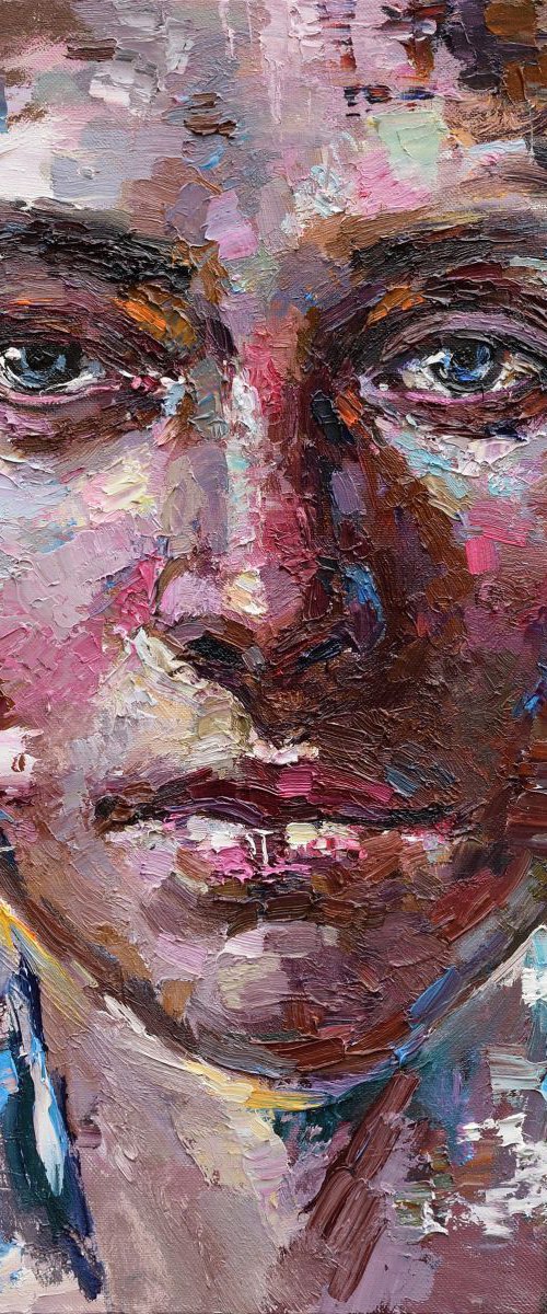 Abstract woman portrait painting #10 by Anastasiia Valiulina