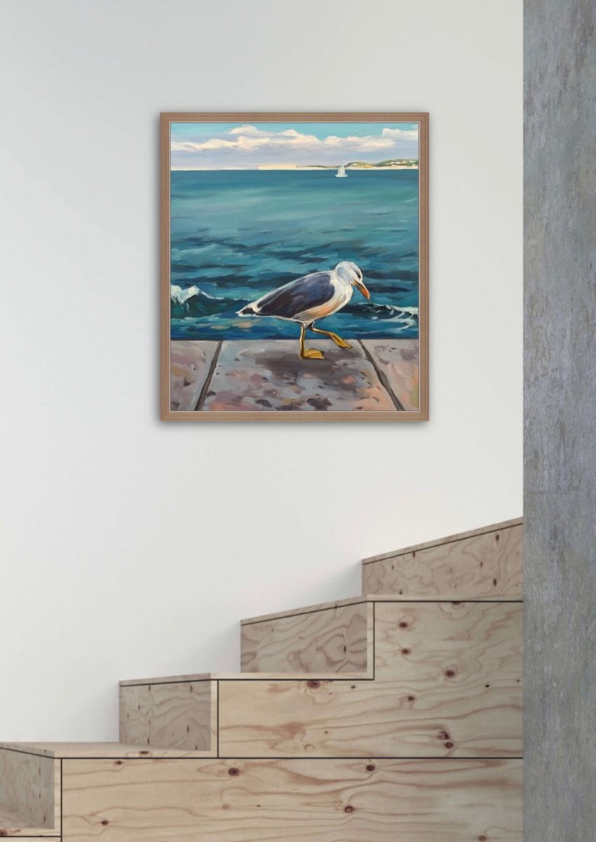 Sea gull promenade 45.5/53cm (2020) by Guzel Min