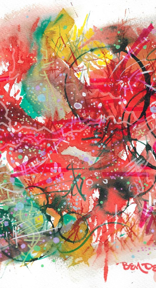Red Abstract by Ben De Soto