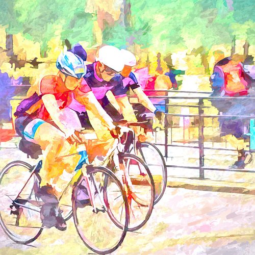 Sunday Afternoon Bicycle Ride by KM Arts