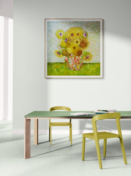 Sunflowers in a vase