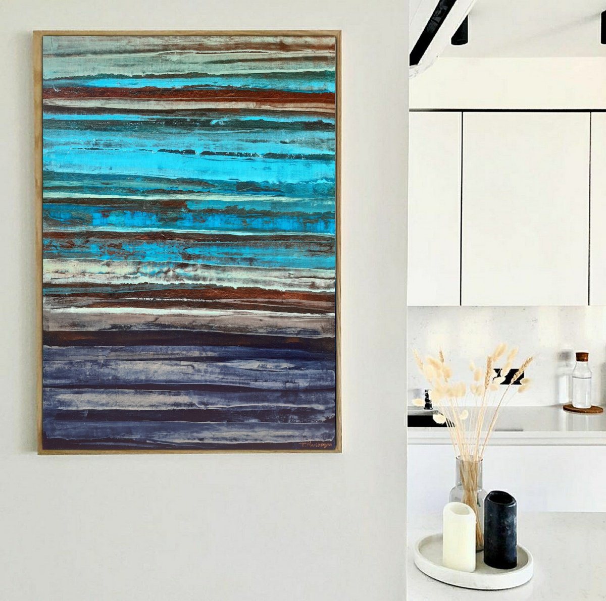 Abstract Oil Painting By Tigran Mamikonyan, 28 X 39", Road A2. 70X100Cm., Original Artwork