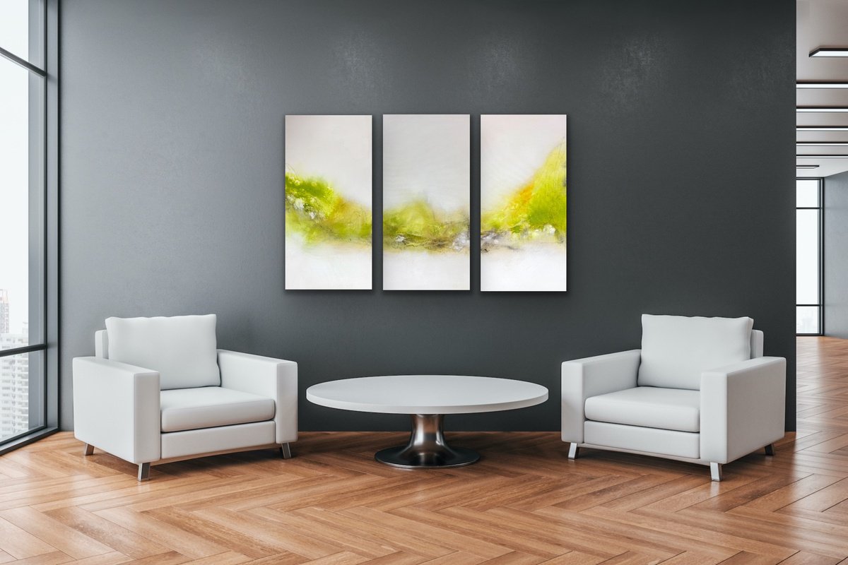 Organic Abstract Acrylic Painting By Kirsten Schankweiler, 35 X 24", Dancing In The Country No. 8, Original Artwork