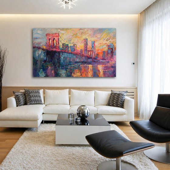 Bridge at Dusk, New York