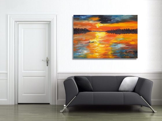 Romantic Evening Lake D 3