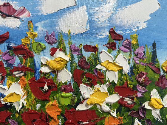Meadow Flowers deep impasto